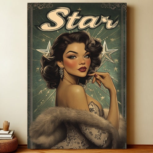 8x12 Pin-Up Girl Metal Sign – Retro Tin Wall Art for Garage & Bar Decor | Liberty Signs #3005