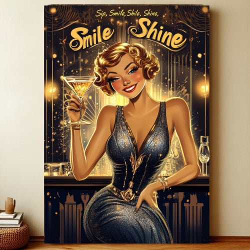 8x12 Pin-Up Girl Metal Sign – Retro Tin Wall Art for Garage & Bar Decor | Liberty Signs #3007
