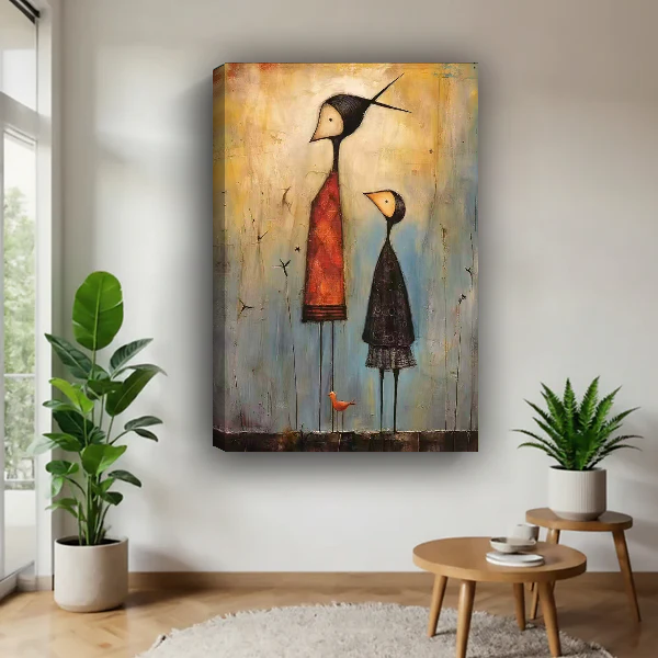 Folk Companions Canvas Wall Art L6257