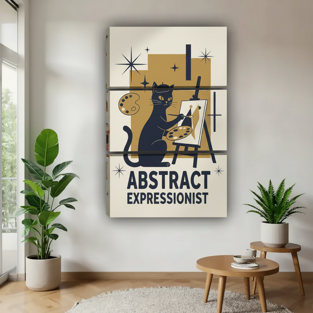 三联画-Abstract Expressionist立体效果