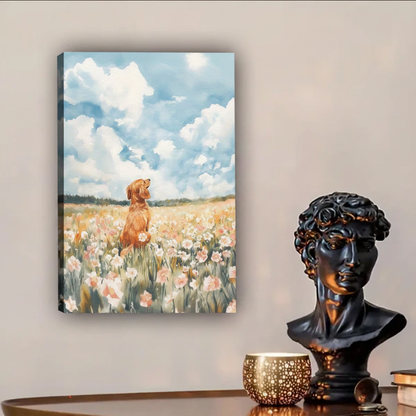 Golden Retriever Watercolor Wall Art Print Framed l2036
