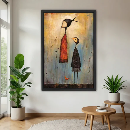 Folk Companions Canvas Wall Art L6257