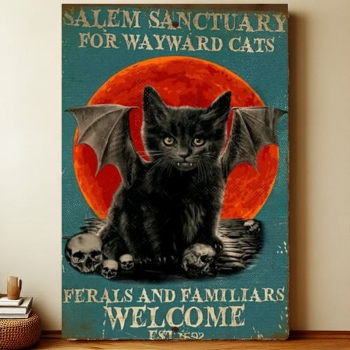 8x12 Cute Cat Metal Sign – Retro Tin Wall Art for Cat Lovers & Kitchens | Liberty Signs #2242