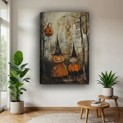 Pumpkin Witches Canvas Wall Art L6259