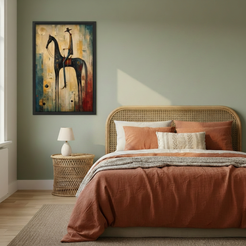 Whimsical Horse Rider Canvas Wall Art L6230