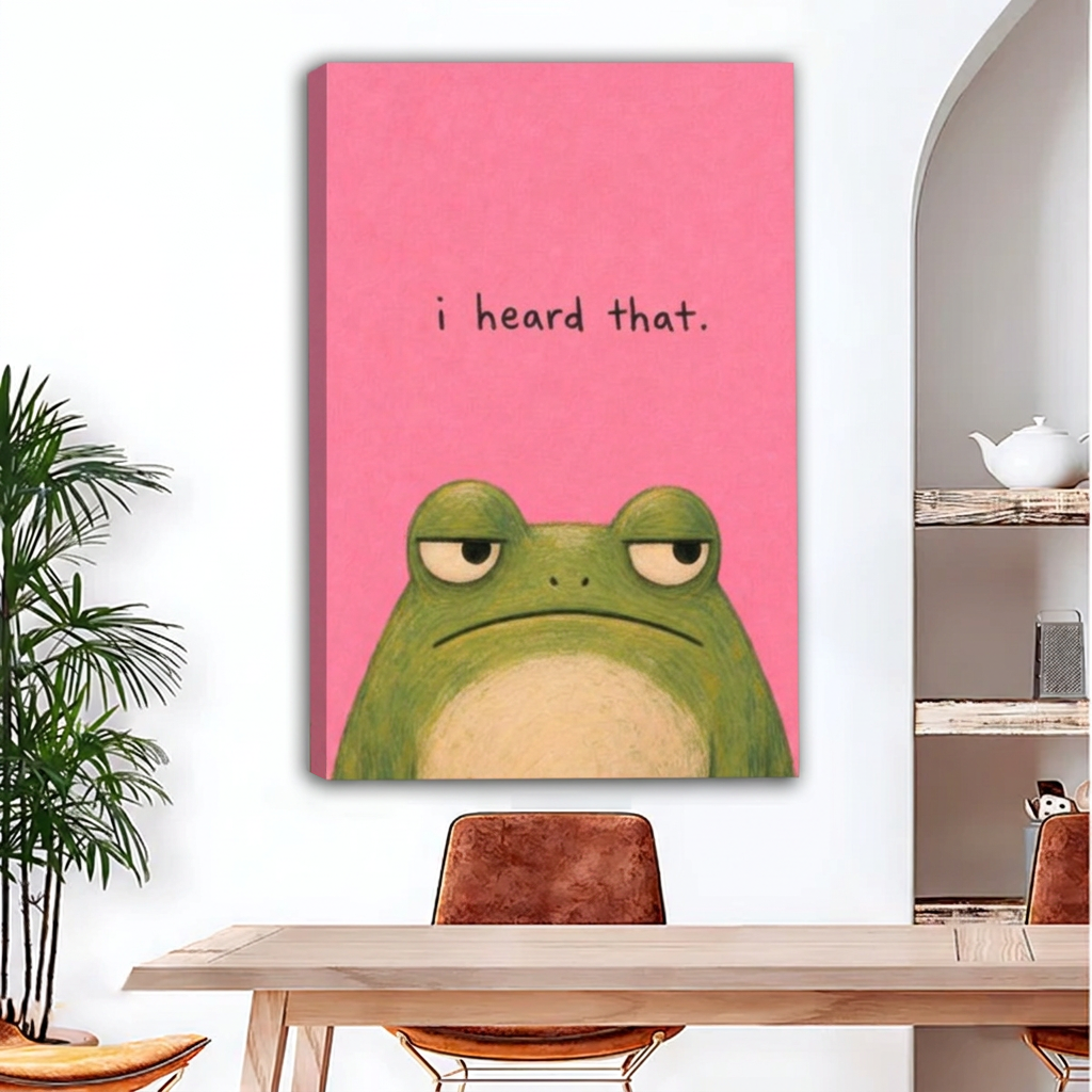funny-pink-frog-canvas-gallery-wrap