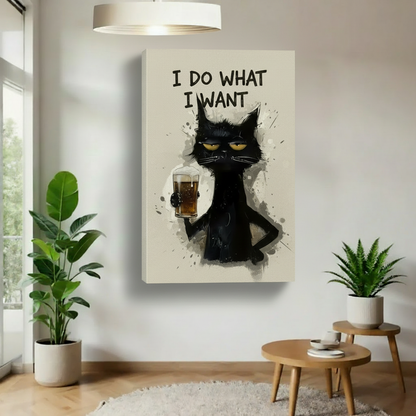 黑猫 I DO WHAT I WANT 单幅画