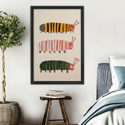 Colorful Caterpillar Wall Art for Kids Room | Nursery Decor Prin | Surreal Wall Decor|Liberty Signs #L419