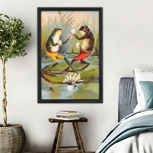 Whimsical Frog Wall Decor - Dancing Pond Scene|Liberty Signs #L395