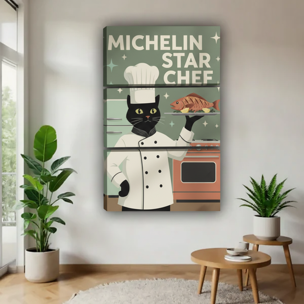 三联画-Michelin Star Chef立体效果