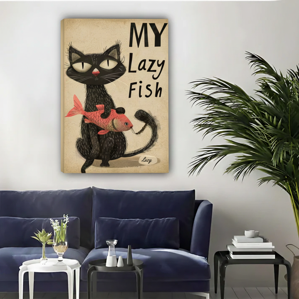 My Lazy Fish - Frameless Canvas