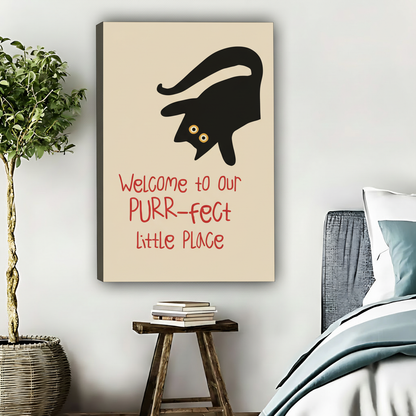 PURR-fect黑猫-无框画布